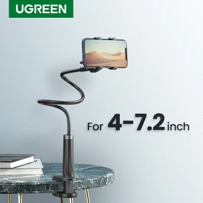 UGREEN Mobile Phone Holder for OPPO VIVO SAMSUNG Realme Huawei Xiaomi Redmi Arm Lazy Mobile Phone Goosneck Stand Holder for iPhone 8/X Flexible Bed Desk Table Clip Bracket for Smartphone