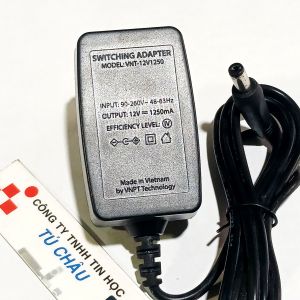 Adapter DC 12V - 1.25A (1250mA) / Đầu cắm 5.5mm X 2.1mm (Adapter chất lượng)