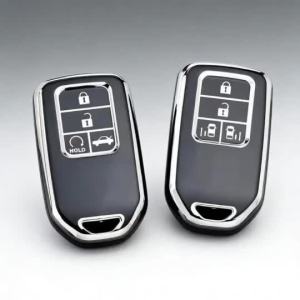 Soft TPU Car Key Case Cover Protector for Honda Civic Accord CRV 4 Buttons Key Fob Cover