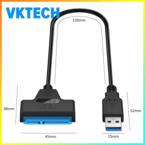 [Vktech] USB 3.0 to SATA Hard Drive Adapter Cable for 2.5 Inch SSD and HDD Data Cloning