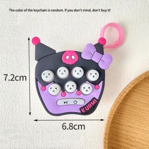 Sanrio Kuromi Melody Pochacco Press The Button To Play Games Kids Toys Ground Mouse Games Girl Puzzle Toy Key Chain Gift
