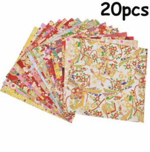 Gold Lines 20pcs/pack Flower DIY Folding Decorative Kids Origami Handmade Craft Paper Scrapbook Decor