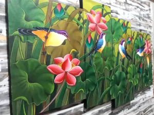 Lukisan Hiasan Dinding Motif Burung