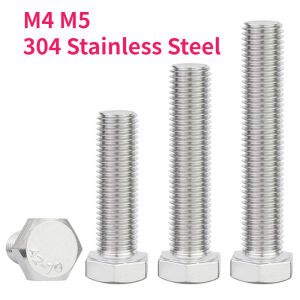 M4 M5 A2-70 304 Stainless Steel Metric Thread DIN933 Outside Hex Head Bolt External Hexagon Head Screw