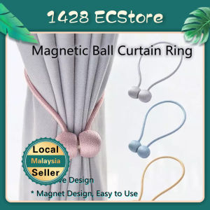 🔥 Ready Stock 🔥 Magnetic Curtain Ring Ball Holder Pearl Rope Tie Backs Clips Accessory Rods Holdbacks Buckle Clips Hook Holder Home Décor