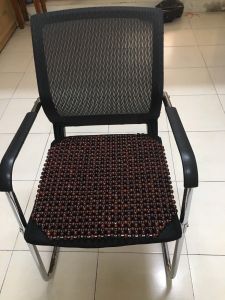 Đệm Lót Ghế Văn Phòng Hạt Gỗ Trắc Cao Cấp - Kích Thước 45cmx45cm ( hình thật )