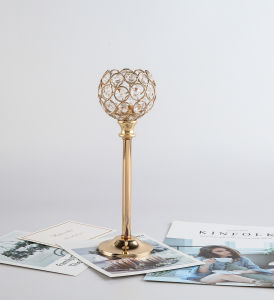 Indahnya Cahaya Lilin Golden Crystal Tea Light Candle Holder Sparklers Wedding Candelabra 3 IN 1 Kristal Candelabra dekorasi rumah alat peraga pernikahan