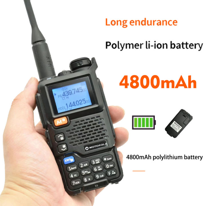 【Free headset】Motorola X6 Walkie Talkie Original High-Power 10W 200 CHS ...