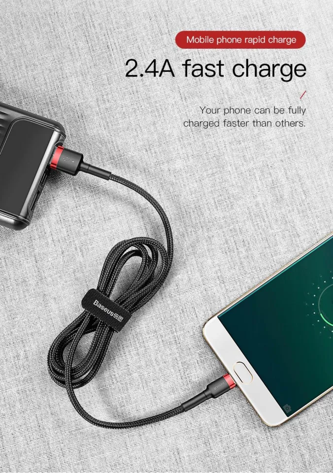 Baseus Micro USB Cable Fast Charging for Samsung J7 Redmi