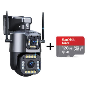 V380 PRO Dual Lens 2K 1080P Ultra HD CCTV PTZ Camera Motion Detect 360 Degree Rotation Infrared Night Vision Two-Way Voice Audio Surveillance Monitoring Security Color Camera Video