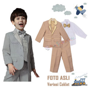 Jas Anak Murah Setelan Baju Jas Anak Murah Baju Pesta Anak Laki Laki Murah Jas Pesta Anak Murah Set Jas Tuksedo Anak Murah Coklat Silver Abu