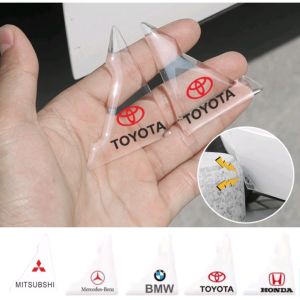 (4pcs/set) Strip Stiker Pelindung Sudut Pintu Mobil Universal Transparan Anti Tabrakan / Gores