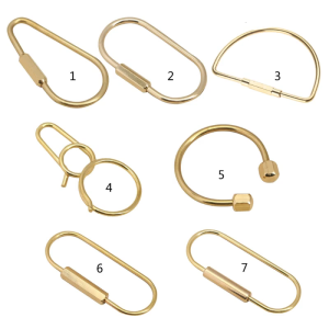 Brass Screw Lock Keychain Durable Brass Lock Clip Key Holders Replacement Simple Style Car Keychain Buckle Carabiner