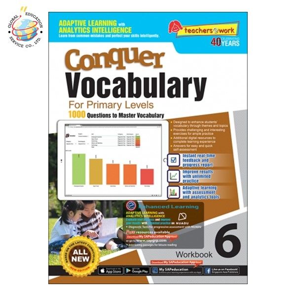 แบบทดสอบคำศัพท์ ป.6 Conquer Vocabulary For Primary Levels Workbook 6 ...
