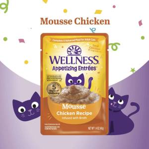 Wellness® Appetizing Entrées - Complete and Balanced Adult Wet Cat Food Meal 1.4oz (40g) | 8 Recipes