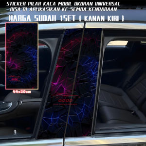 Ready Stock Car sticker PE film Cover Stripe Car Door Center 153 Neon Line Column Pillar sticker Car Window Middle