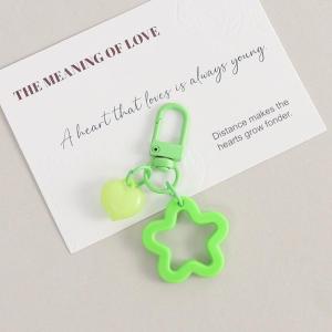 Acrylic Hollow Five Pointed Star love Pendant 10pcs Childrens Fun Keychain Pendant Wireless Headphone Cover Accessory