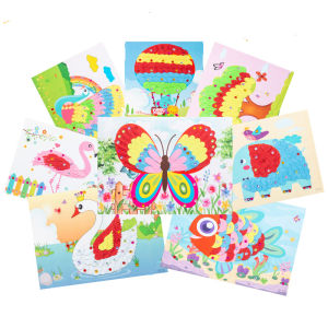 Kids Children DIY 3D Felt Non Woven Sticker Puzzle Goodies Gift Present Art Craft Kindergarten Play Activity