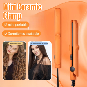Mini Ceramic Hair Clamp Mini Straightening Curling Iron Fast Heating Bangs Clamp for Dormitory Travel Use