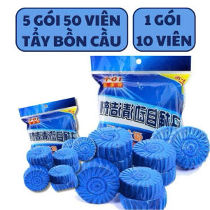 ombo 5 gói mỗi gói 10 Viên Thả Bồn Cầu Viên Khử Mùi Hôi Tẩy Rửa Sạch Mảng Bám Vi Khuẩn Xả Toilet Diệt Khuẩn Vệ Sinh Vết Bẩn