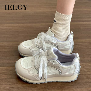 IELGY Lilac Versatile Platform Forrest Gump Sneakers Womens 2025 New Heightened Casual Retro Dad Shoes