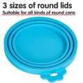 Pet Food Can Cover Silicone Canned Lid Reusable Cat Dog Food Seal Cover Four Colors. 
