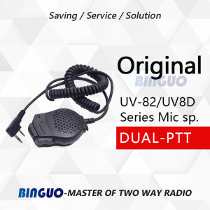 Baofeng Dual PTT Microphone Speaker Shouler Mic Earphone Two-Way Radio For Walkie Talkie UV-82 Series