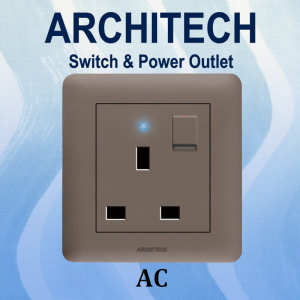 ARCHITECH INFINITY A63-C12 BROWN Stop Kontak - Colokan AC