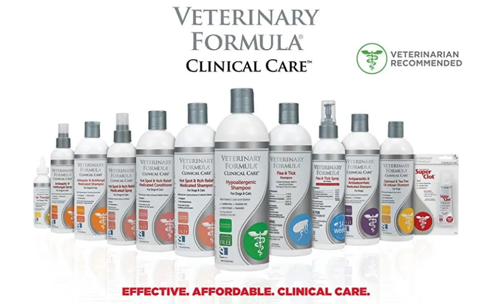 Veterinary Formula Clinical Care Hypoallergenic Shampoo for Dogs and Cats,  16 473ml