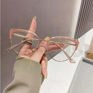 kacamata lensa anti radiasi pria wanita kacamata cat eye anti uv new fashion