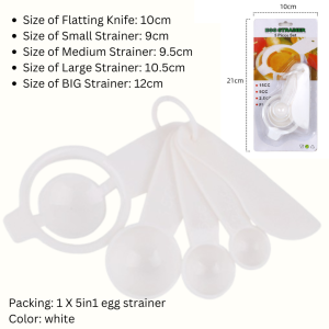 5pcs set egg strainer/measuring spoon/spoons/flatting knifekitchenwareBINLU