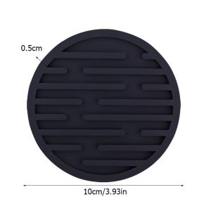 Round Thickened Drainable Silicone Coasters Placemats Open Coasters Coffee Coasters