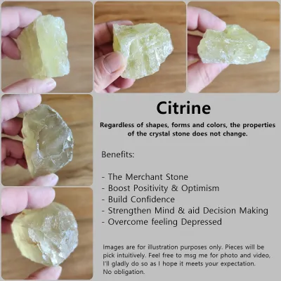 Citrine Raw Crystal Stone | Success | Wealth | Positivity | The Merchant Stone