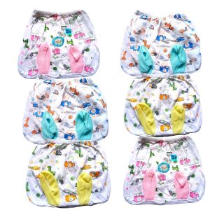 6Pcs Celana Pop Bayi Lucky Time SNI Karakter kartun Newborn(0-12Bulan)-Celana POP-Aurora Store(COD)