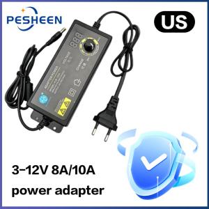 3-12V 8A ตัวแปรสวิตช์พลังงานอะแดปเตอร์สากล AC เป็นหม้อแปลงแปลง DC Converter ปรับได้สำหรับการควบคุมความเร็ว
