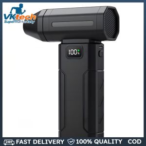 Mini Turbo Fan 5-Speed Handheld Portable Dust Blower Electric Dryer Screen Display for Car Computer Home Office Dust Cleaning