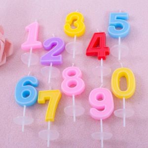 TS Number Candle Smokeless 0-9 Number Birthday Party Candle Cake Topper Decoration