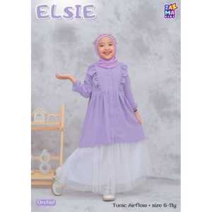 baju atasan anak perempuan crinkle airflow /elsie tunik kids 6 sampai 11 tahun