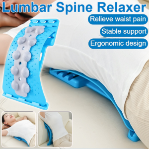 Lumbar Massager Thin Back Yoga Stretch Spine Lumbar Muscle Soreness Massager Device Magnetic Points Waist Massager
