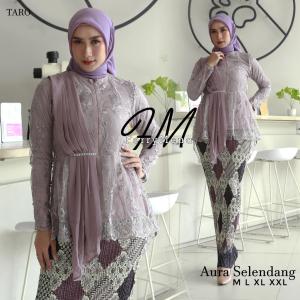 Setelan Kebaya Aurora Slendang Kebaya Wisuda Modern Setelan Kebaya Wanita Kondangan Terbaru