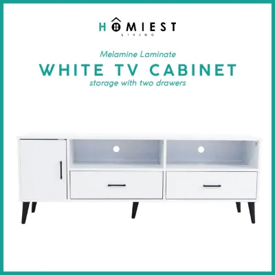 (Free Installation) Nela TV cabinet Entertainment Unit Stand Storage Hamptons Style 150cm