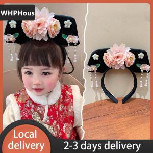 [COD] WHPHous Ship within 24 hours Flower Chinese Style Headwear Tassel Ancient Style Headband Princess Hair Hoop Hanfu Headdress Hanfu Hair Clip Women