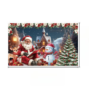 2025 New Years Christmas Santa Claus Christmas Holiday Order Supplies Store j Gingerbread Man Yard Decoration Background Cloth