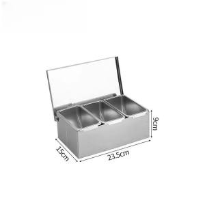 Stainless Steel Spice Box – 3-6 Compartment Trays Large Capacity Seasoning Storage for Kitchen & Home