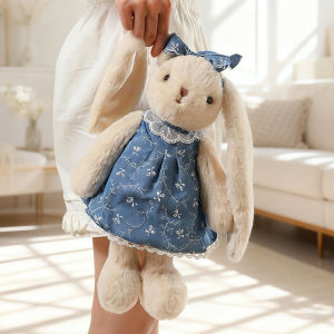 Cartoon Cute Long Ears Princess Rabbit Plush Doll Bunny Wear Skirt Animal Stuffed Toy Home Decoration Birthday Gift For Girls h260820