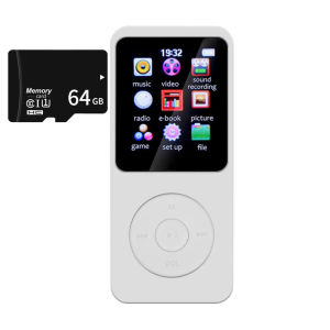 Máy nghe nhạc MP3 kebidu được tích hợp loa Máy nghe nhạc di động Bluetooth 5.4 máy phát âm thanh nổi thể thao FM Radio E-book TF ghi âm