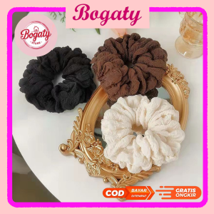 AKSESORIS IKAT RAMBUT TEBAL KOREAN PREMIUM BESAR POLOS CEPOL HIJAB KARET RAMBUT