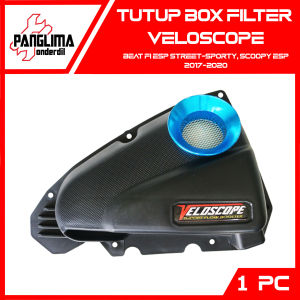 Box Filter Veloscope  Beat FI eSP Street-Sporty 2014-2020 K25G-K81 & Scoopy eSP K93 2017-2020 & Vario 110 eSP 2015-2019 eSP Tutup Cover Penutup Udara Variasi Rapat Rapet Tertutup Bolong Corong Velocity