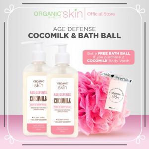 Organic Skin Japan Age Defense Coco Milk Face & Body Wash 250ml Bodywash with Collagen Set of 2