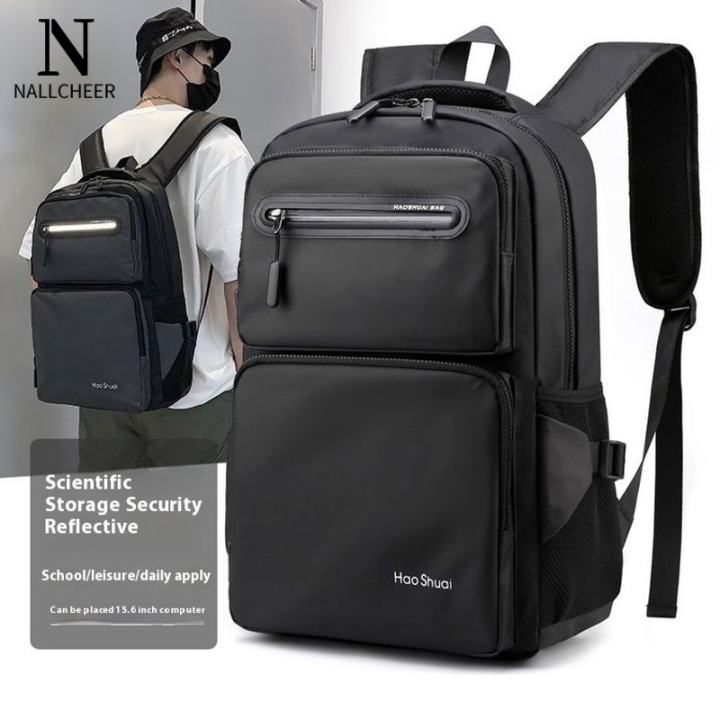 NALLCHEER Men's Backpack Fashion Reflective Design Safe and